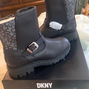 Brand new girls DKNY combat boots